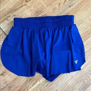 flowy blue varsity all star shorts
